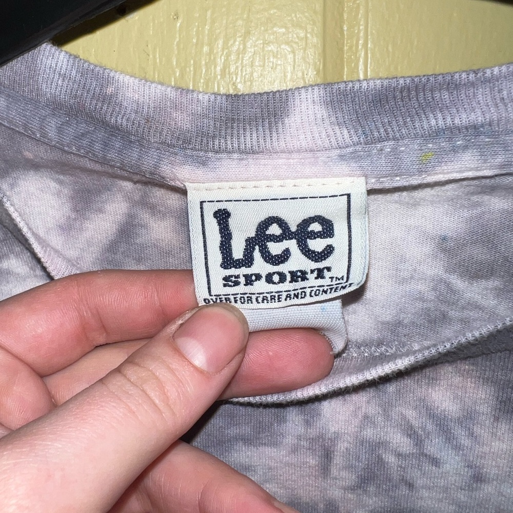 Y2K Lee NCAA ‘01 Final Four Gray White Tie-Dye Long Sleeve Cotton Shirt Size M - Picture 9 of 10